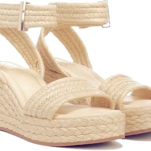 BRAND NEW 🤩💃🏽🤩 Pina Ankle Strap Wedge Franco Sarto Size 8.5 Sandals